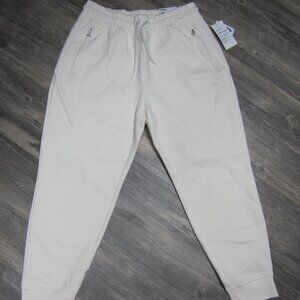 NWT Old Navy Cream Women's High Rise Joggers with Pockets